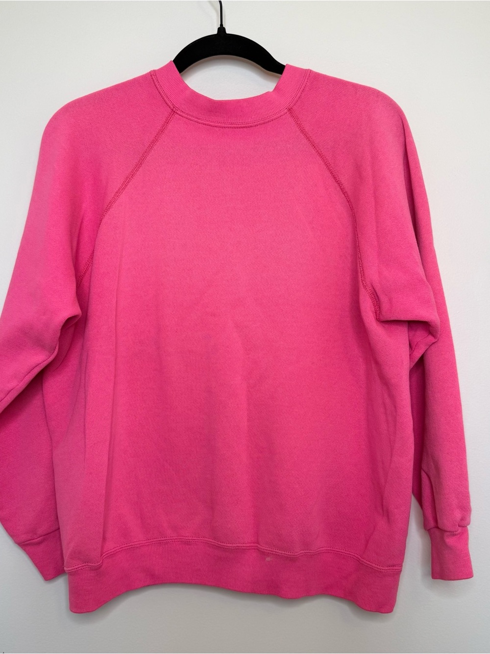 Tultex Vintage Bright Hot Pink Crewneck Sweatshirt - Picture 1 of 7